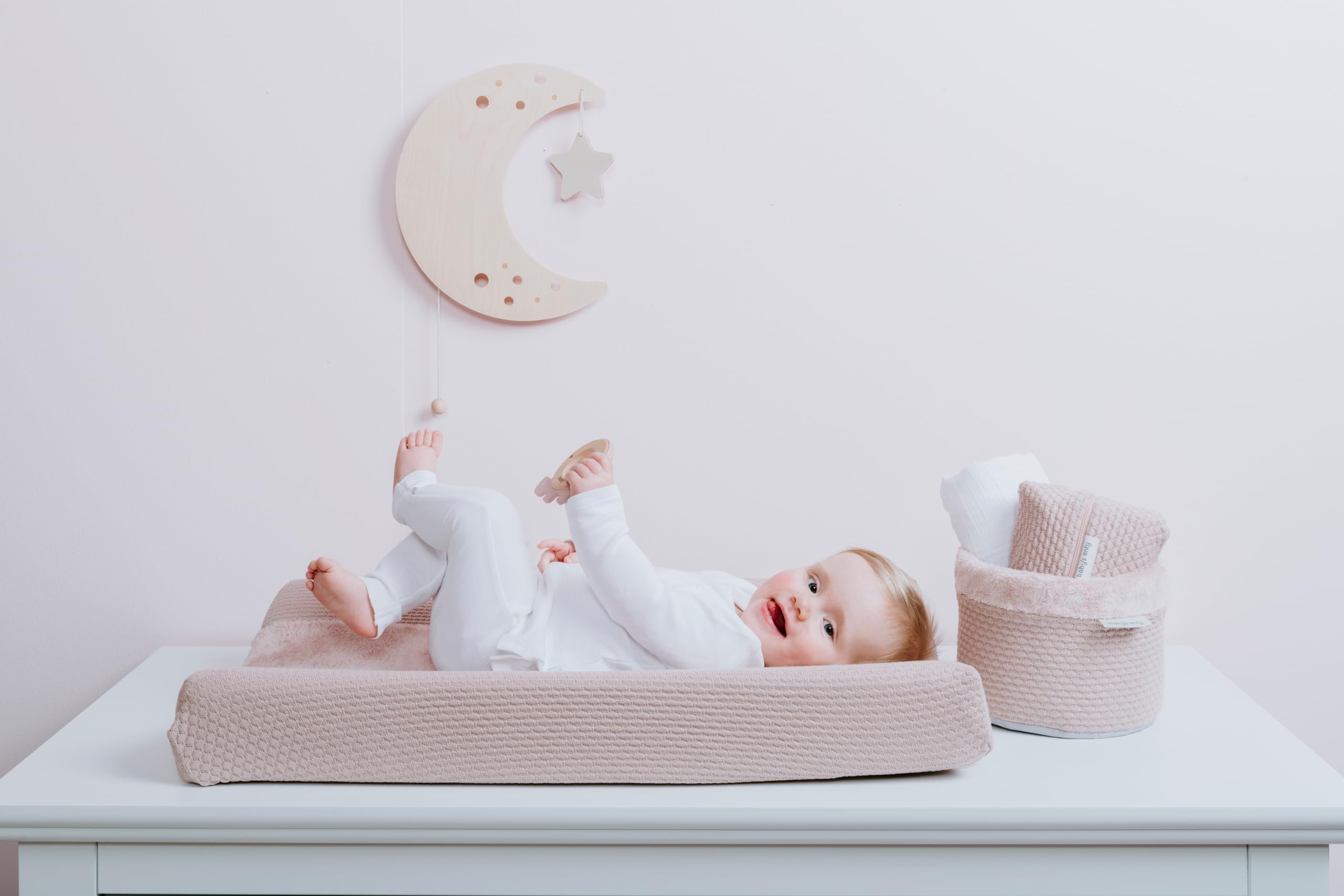 Baby's Only - Housse matelas à langer Sky - Vieux rose - 45x70 cm