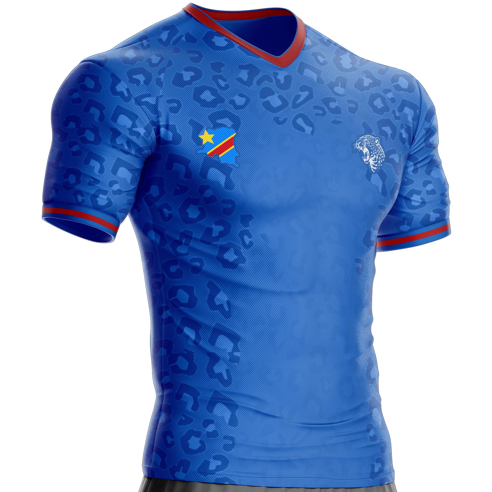 Maglia da calcio del Congo RDC-441 bandiera congolese