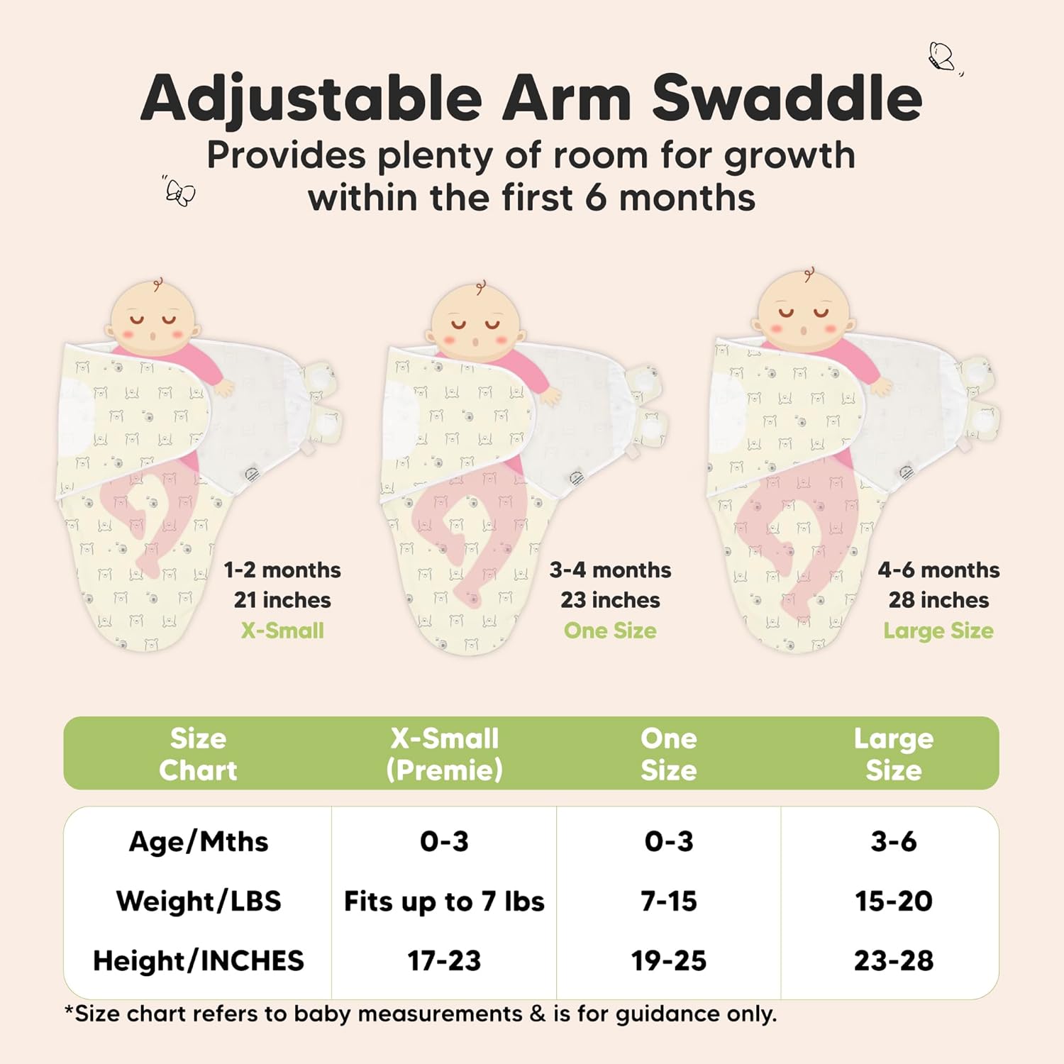 3-Pack Organic Baby Swaddle Sleep Sacks - Swaddles for Newborns, Infant 0-3 Months, Baby Girls, Boys, Soft & Snug Newborn Sleep Sack, Nursery Swaddling Blankets (Bumble Bear, OS)