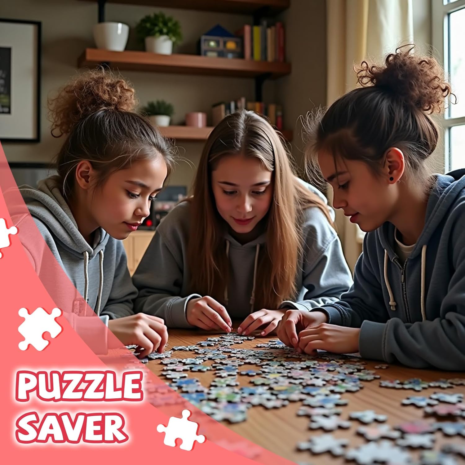 24 Puzzle Saver Sheets,Preserve 4 x 1000 Pieces Jigsaw Puzzles, No Mess Peel and Stick Puzzle Glue Sheets with Adhesive Backing