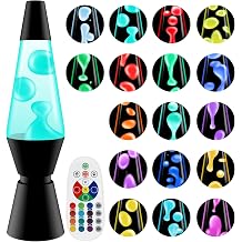 17 Farben Lavalampe Wechselnde Liquid Motion Lampe mit Fernbedienung LED Lavalampen Nachtlicht f r Kinder Erwachsene Glitzer Stimmungslicht f r Wohnzimmer Schlafzimmer und B ro Deko [Energieklasse F]