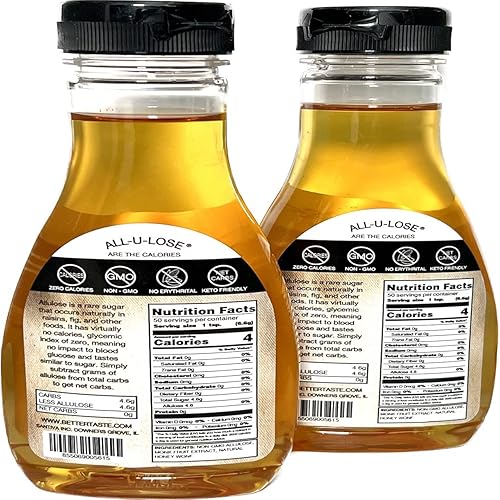 Miniatura 2 de BetterTaste - Jarabe de alulosa con sabor natural a miel, 11.75 onzas (paquete de 2), sustituto de azúcar sin calorías, sin OMG, sin eritritol, sin