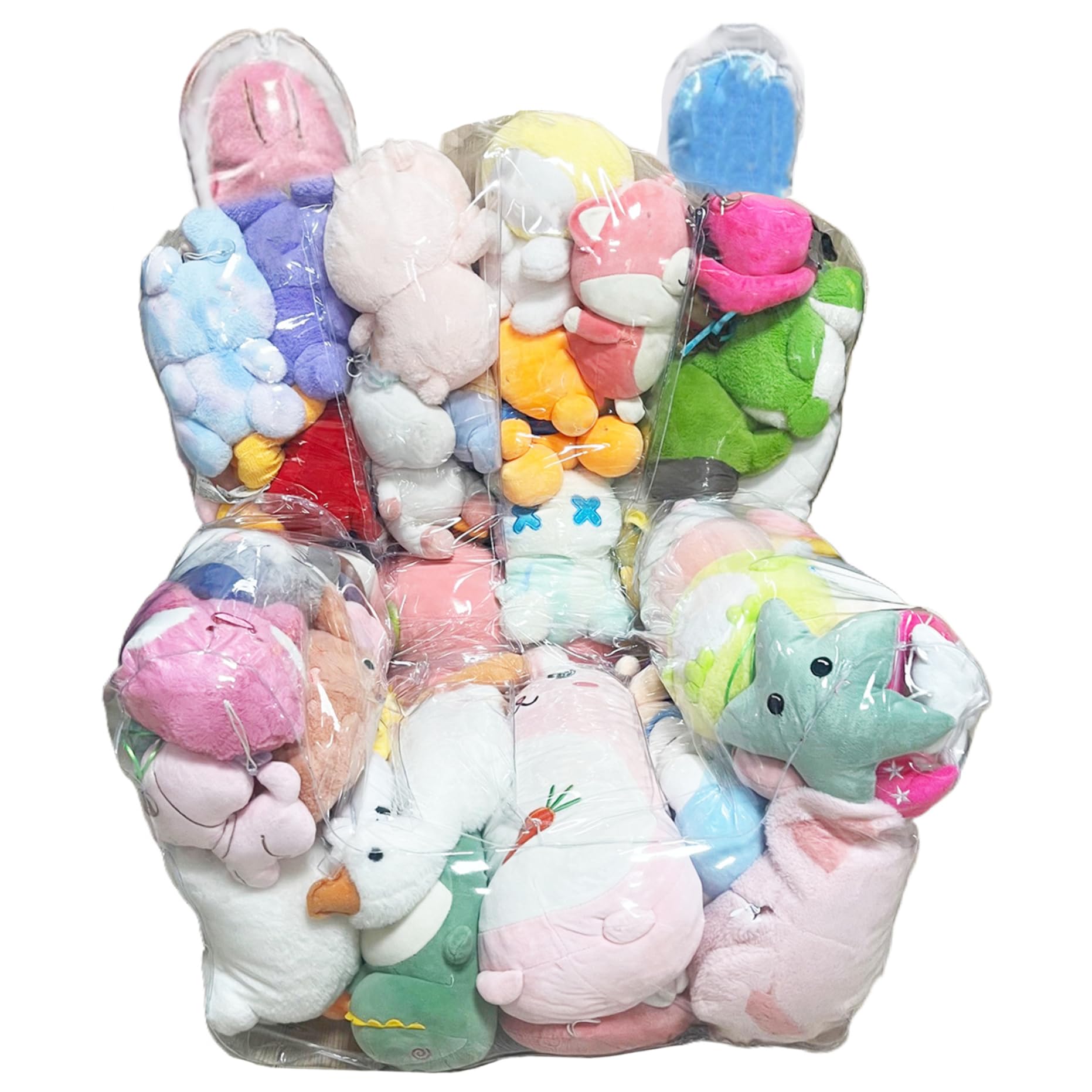 Sac de haricots transparent pour organiser les chambres d'enfants et ranger les peluches