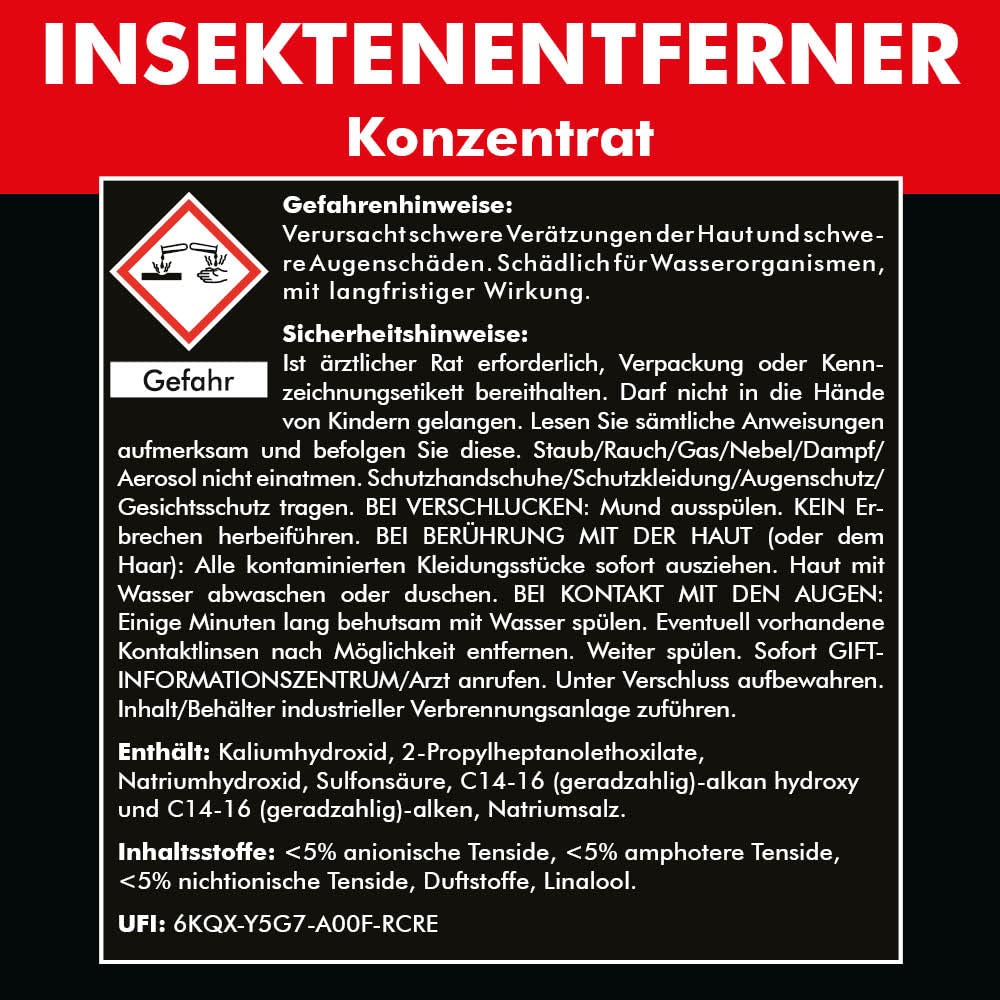 Brestol Insektenentferner 5 Liter Konzentrat inkl. Auslaufhahn 51 mm - Insektenlöser Insektenreiniger Polycarbonat Vogelkotentferner Spezialreiniger alkalisch