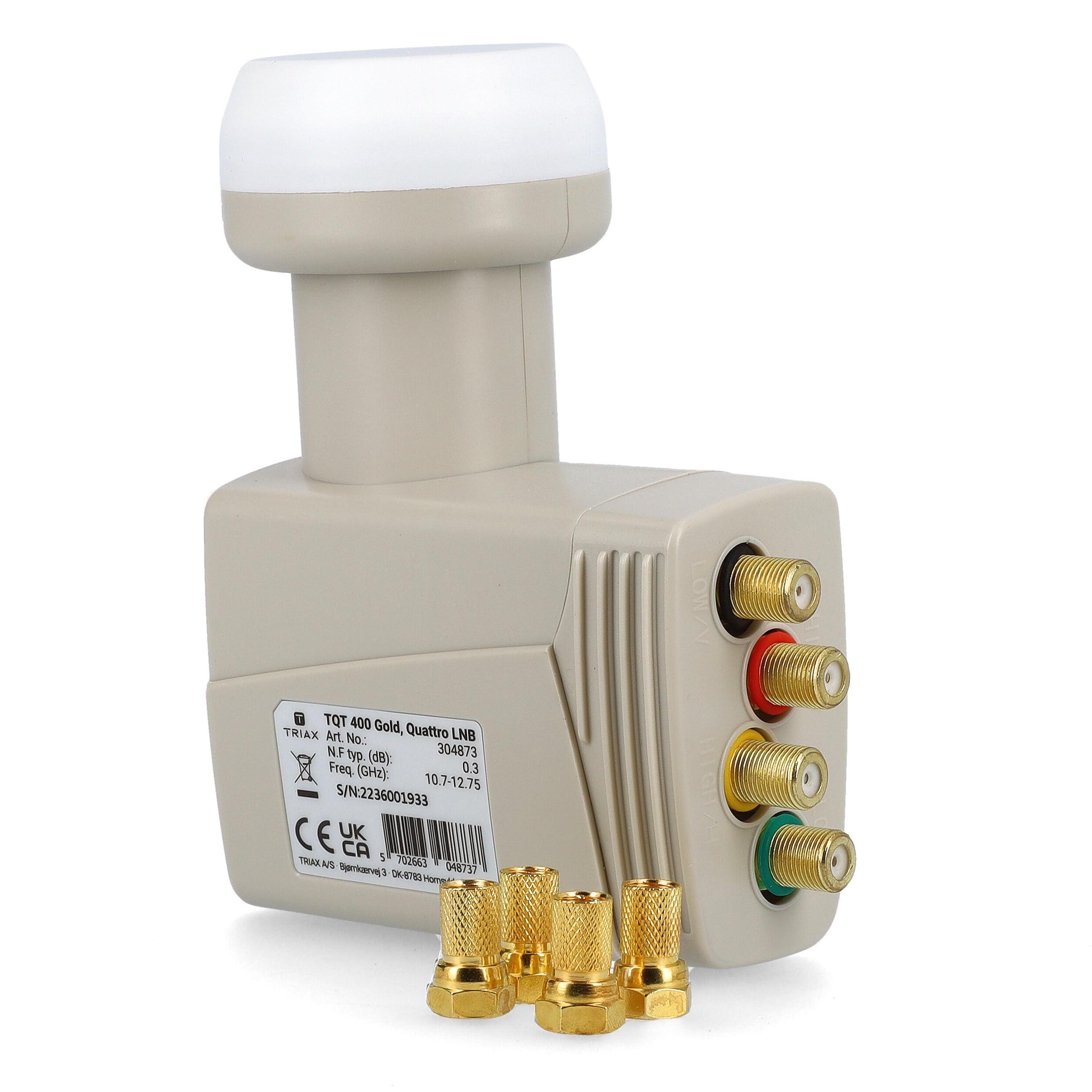 Triax Quattro LNB + 4 conectores F