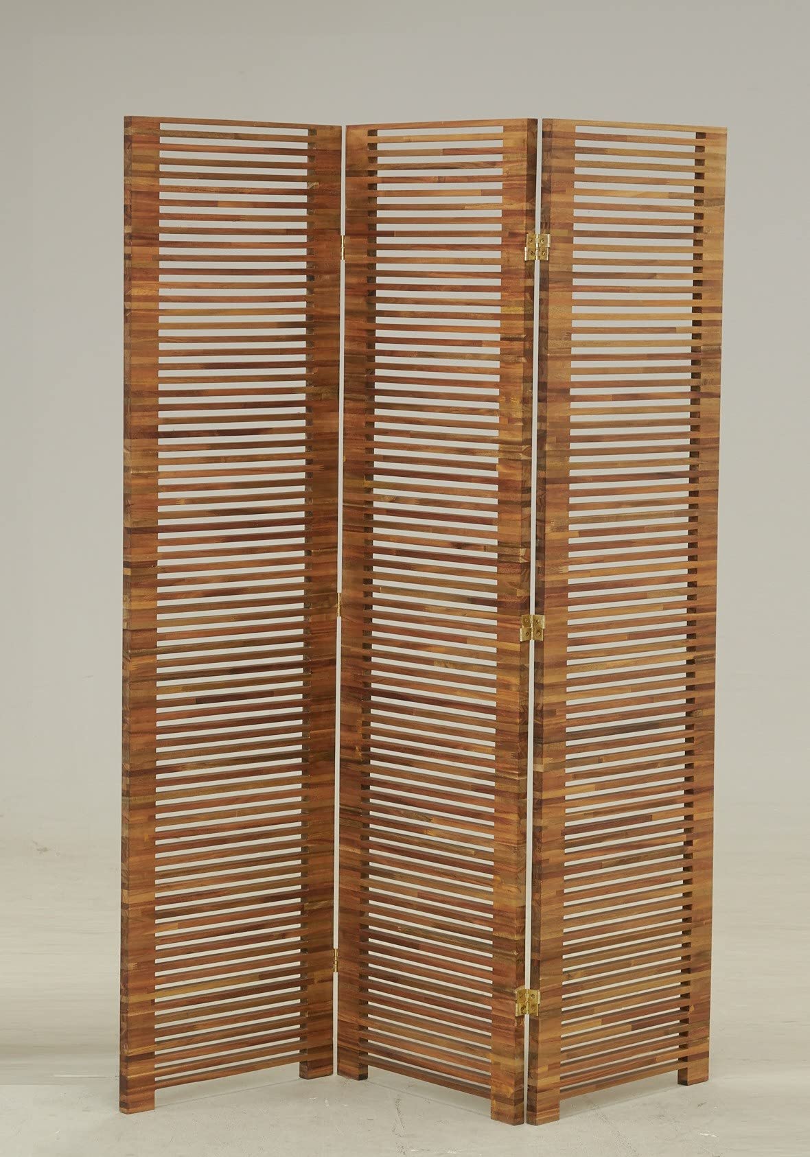 Paravent en bois ajouré claustra intérieur amovible naturel