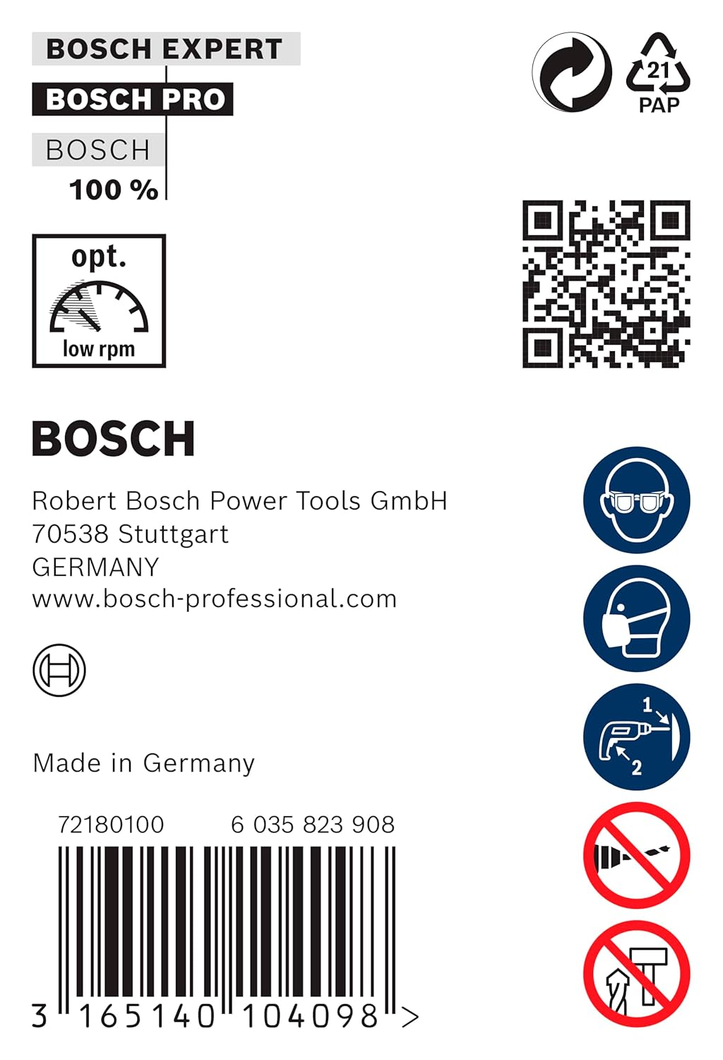 Bosch 2608597415 SDS Plus Formwork Drill Bit, 0 V, Silver, 24 x 600 mm