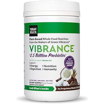 Amazon Com Vibrant Health Green Vibrance Plant Based Superfood Powder Vegan Friendly Matcha Tea 25 Servings Health Personal Care