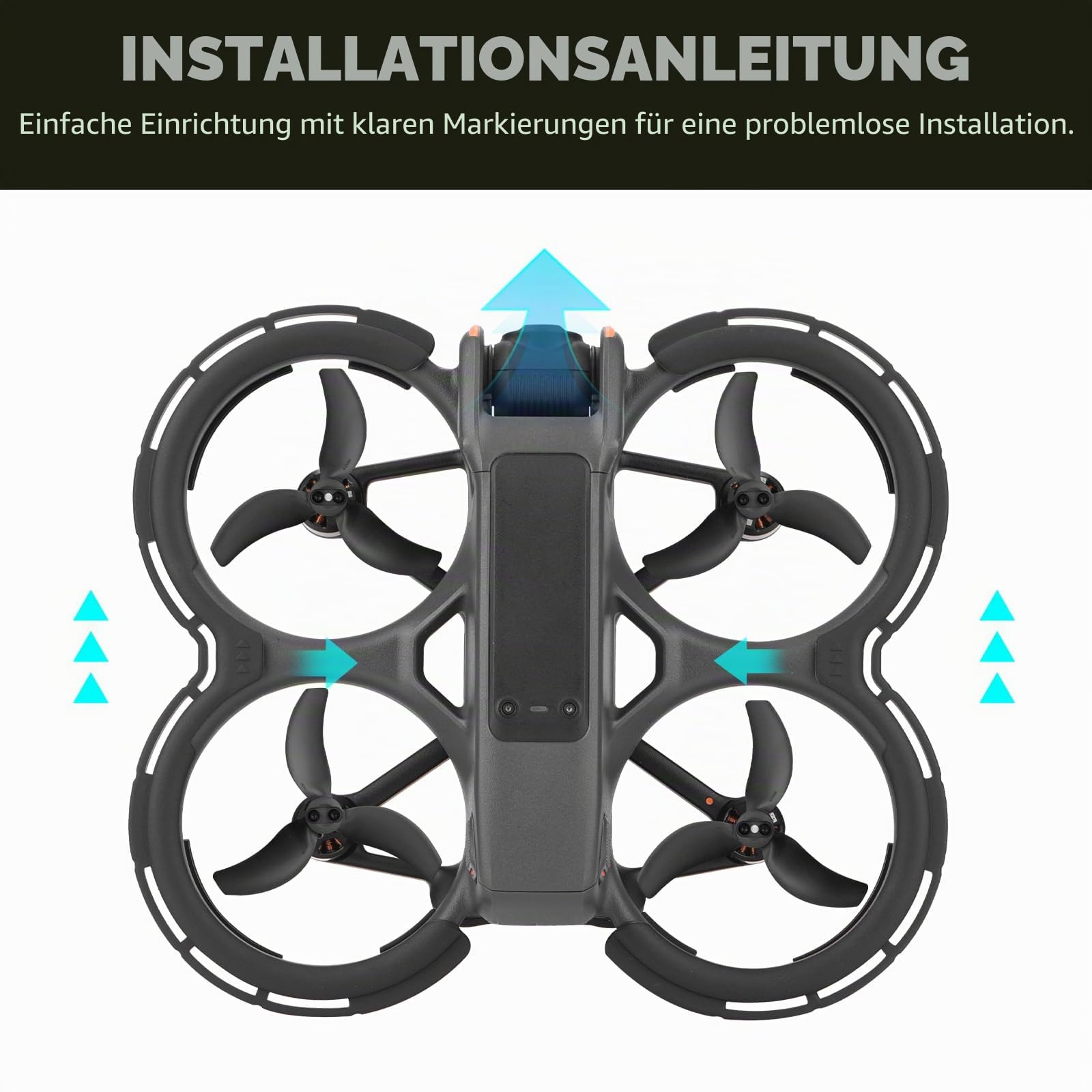 BRDRC Avatar 2 Propellerschutz für DJI Avata 2, Bumper Guard Schutzhülle Protective Bumper Anti-Collision Shockproof Prop Protector für DJI Avata 2 Fly More Combo Drohne Zubehör - Orange