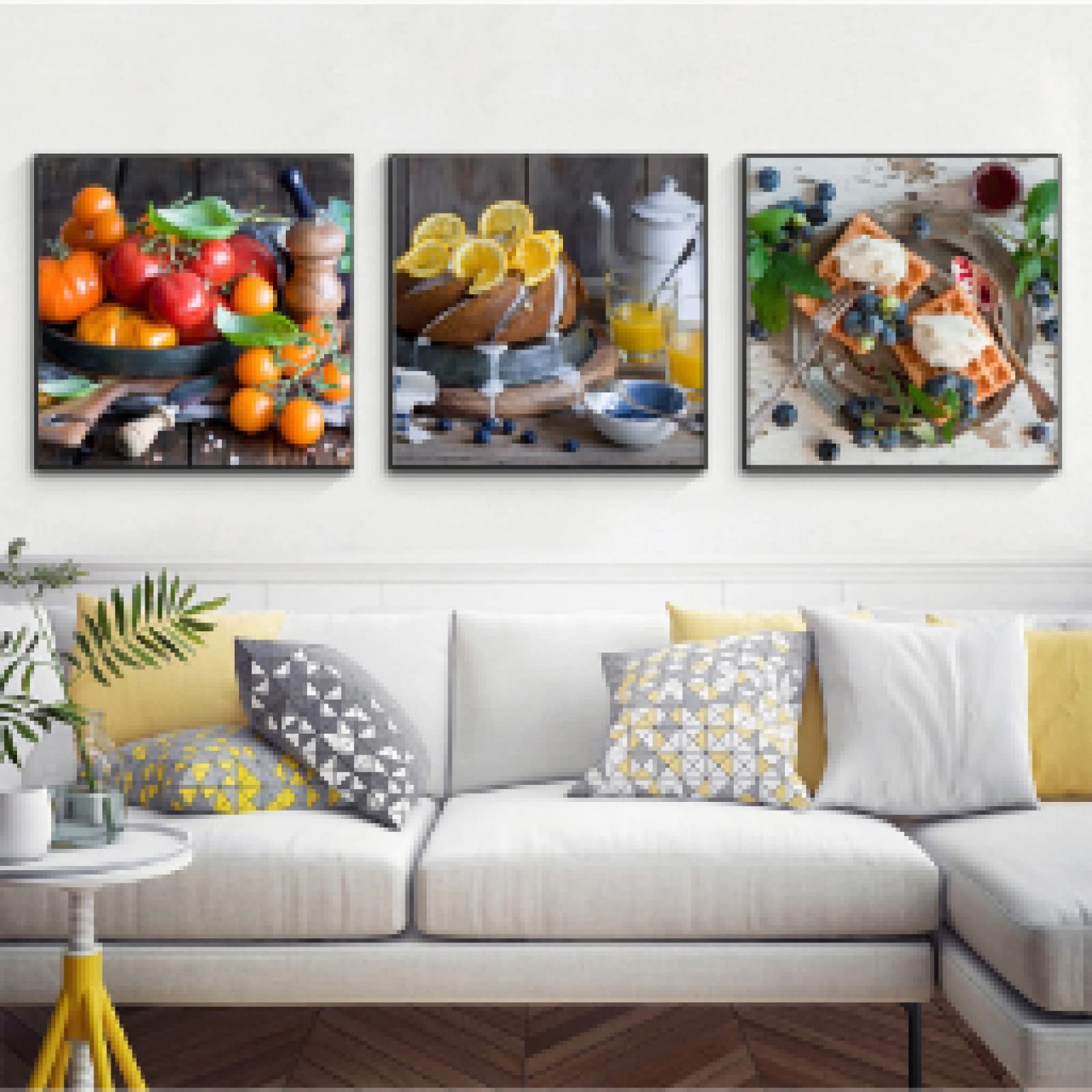 Tableau pour cuisine aliments KEBIA | Solution déco murale triptyque 60 cm - 8