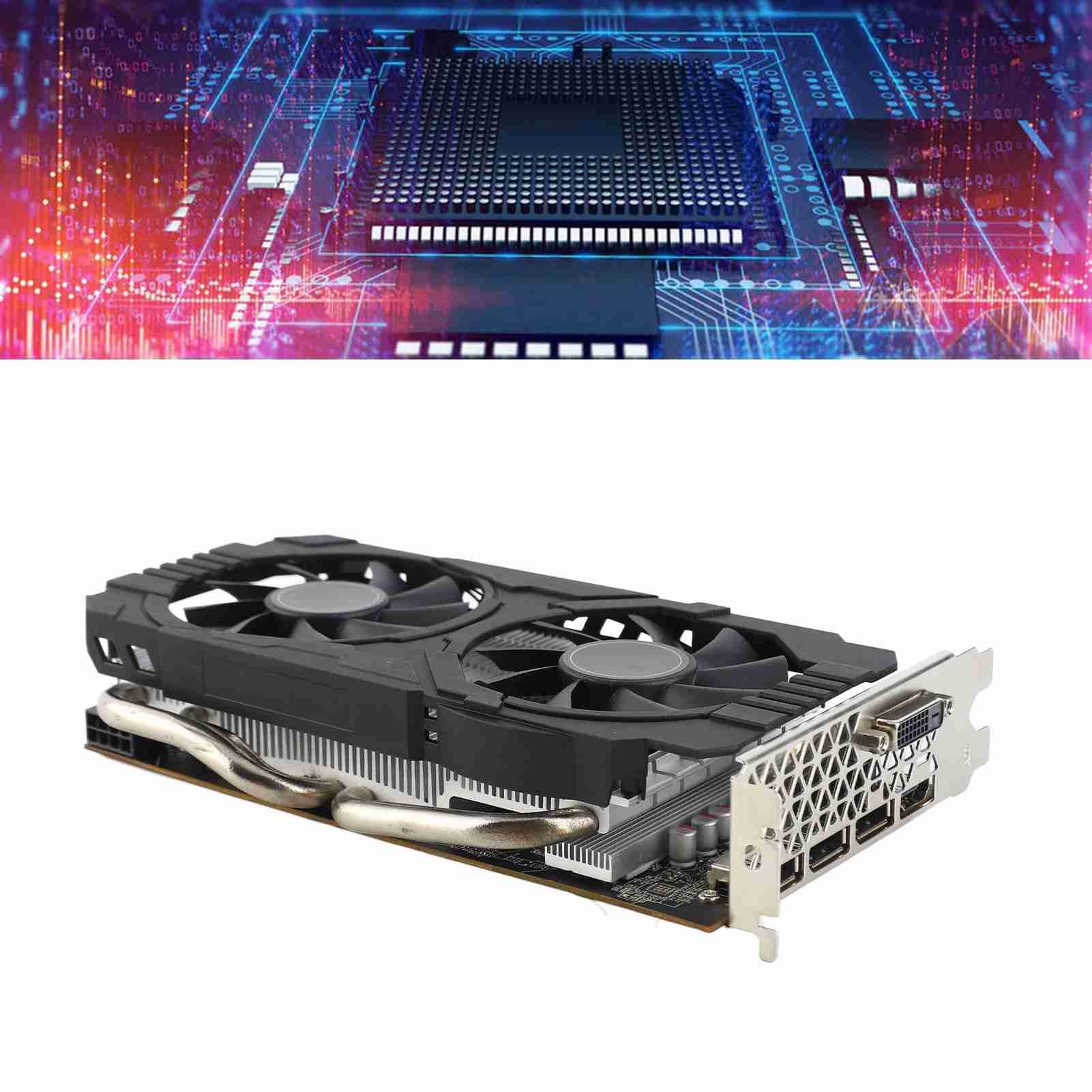 aqxreight Karta graficzna RX 580 8 GB GDDR5 256bit obsługa 8K 2 wentylatory chłodzące 16 PCI Express 3.0 karta graficzna do gier do domowego biura 8 GB pamięci GDDR5: karta graficzna Th RX 580 8 GB