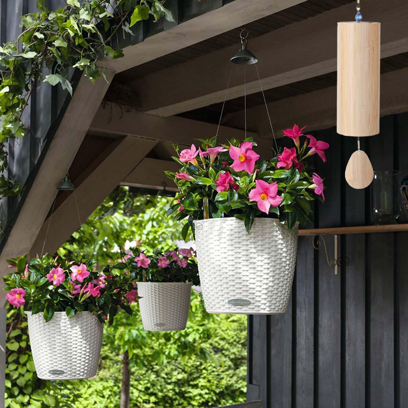 Campanelli eolici inbambù,Wind Chime meditazione,campanelle a vento giapponesi inbambù,campanelle a vento Zen,Scacciapensieri inbambù,per yoga,meditazione,giardinaggio.(accordo Spring Breeze Fa)