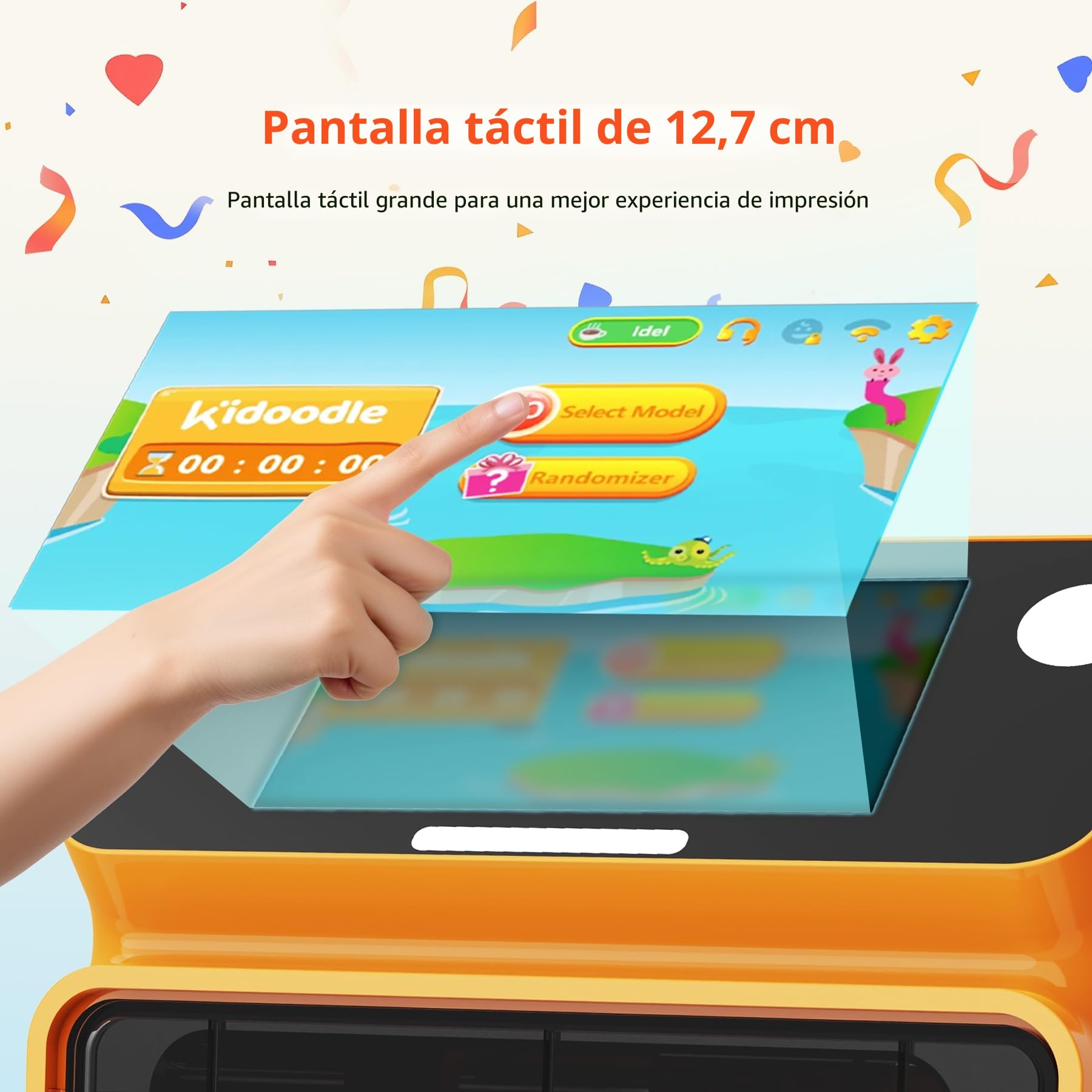 Mini impresora 3D para niños, segura para niños, impresora 3D de juguete, material educativo STEM, control por Wi-Fi y aplicación, actualización semanal de la biblioteca de juguetes, pantalla táctil