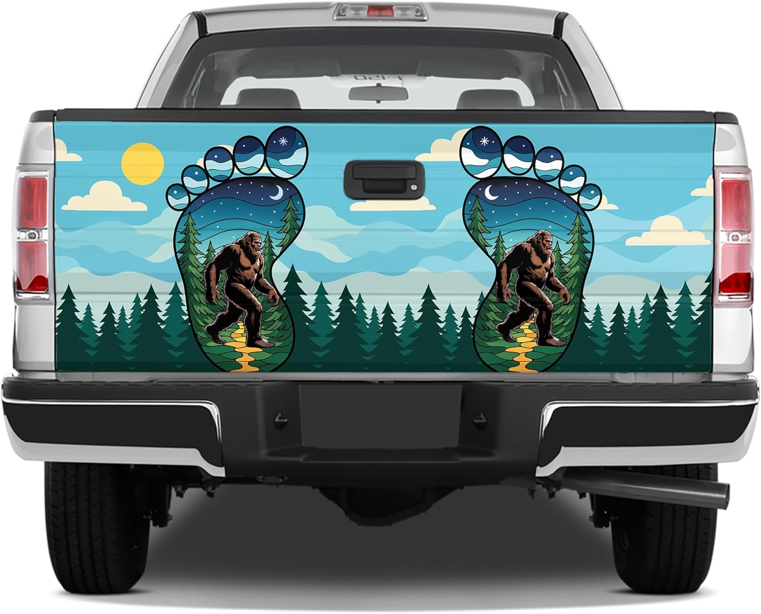 ThangPham Shop Bigfoot Walking Truck Tailgate Wrap – Truck Tailgate Wrap with Bigfoot Theme