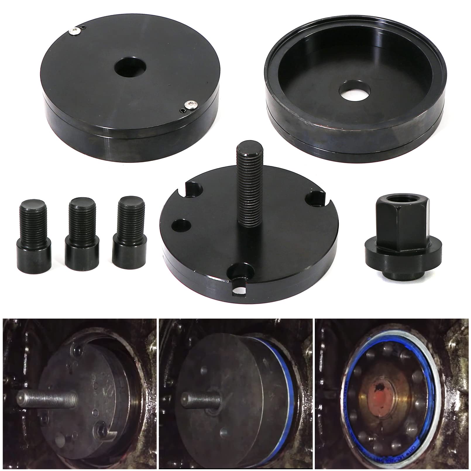 Diesel Front & Rear Crankshaft Seal Wear Sleeve Tool Kit Installer Tool Perfectly Fits for CAT Caterpillar 3406 3408 C-15