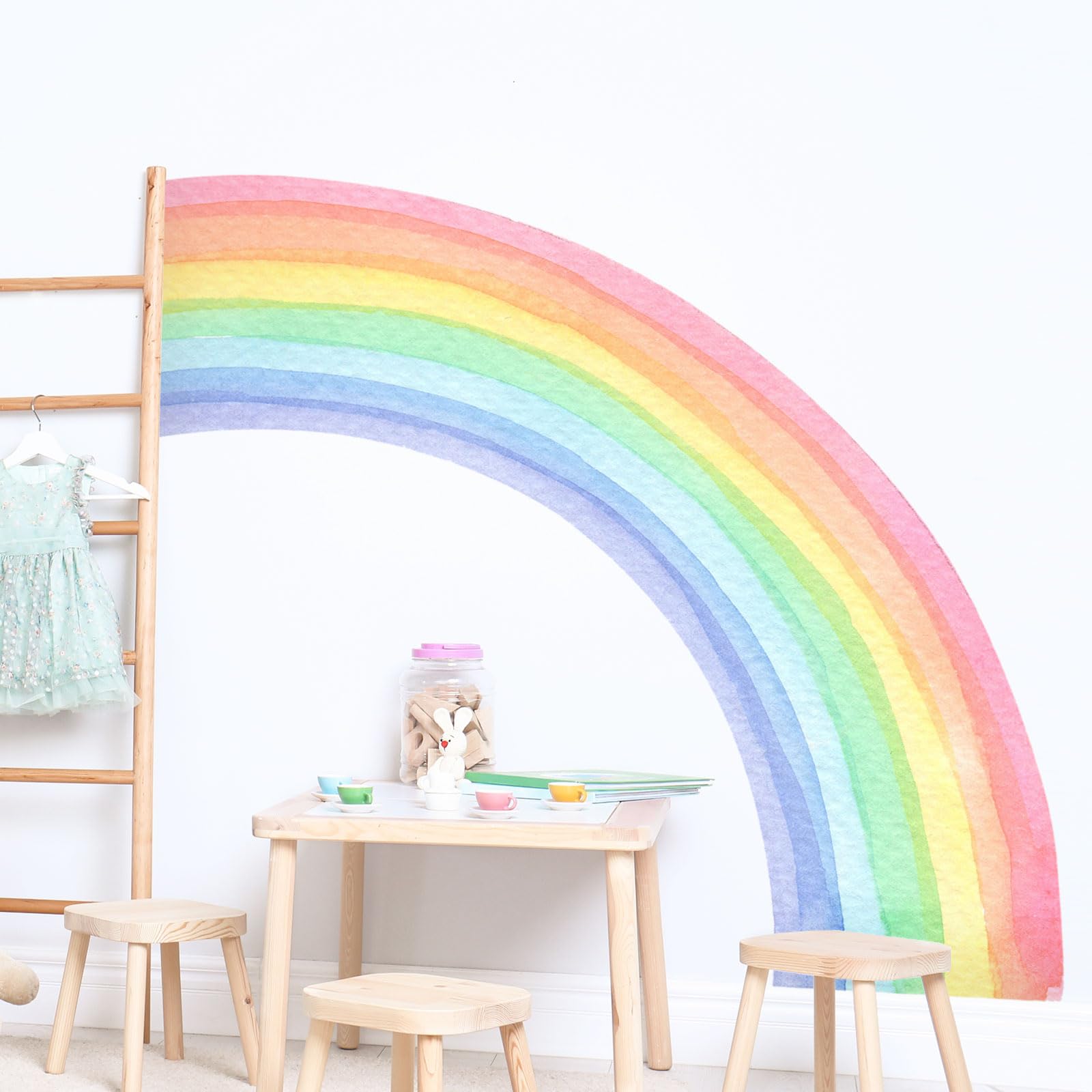 Supzone Adesivi Murali Bambini Arcobaleno 140 x 160 cm