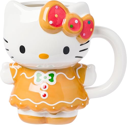 Miniatura 218 de Silver Buffalo Sanrio Hello Kitty and Friends Pompompurin - Taza de cerámica esculpida en 3D, 20 onzas