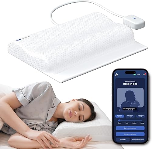 DRAVEL Almohada inteligente antironquidos de alta calidad, posicionamiento avanzado y monitoreo de sonido, duerme bien de calidad premium para