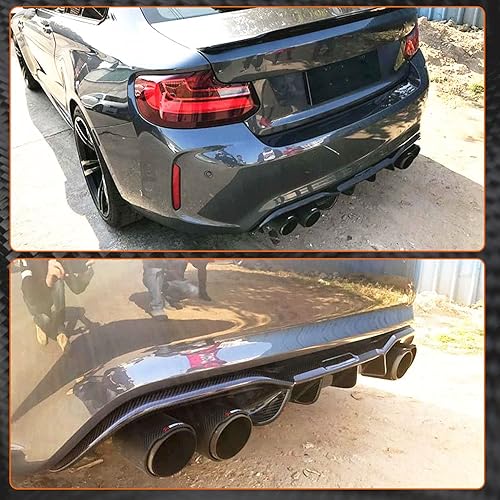 Miniatura 2 de MCARCAR KIT Difusor trasero de fibra de carbono para BMW Serie 2 F87 M2 Coupé 2016-2020 CF difusor de parachoques trasero inferior Kit de cuerpo de