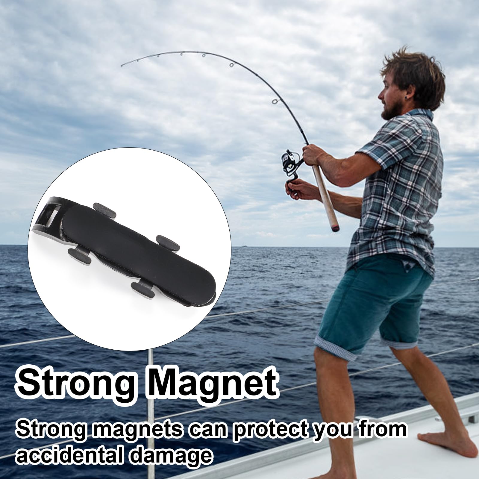 12 Crochets Magnétiques Pour Leurres De Pêche – Avec Anneaux En Caoutchouc (2 Tailles) – Fixation Forte Sur Surfaces Métalliques - 9