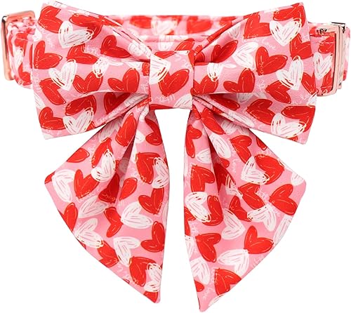 Miniatura 72 de Collar de perro con bandera estadounidense con pajarita, collar patriótico para perros pequeños, medianos y grandes, talla XS