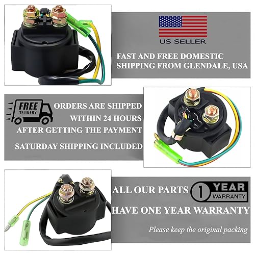 Miniatura 6 de Relé solenoide de arranque para Honda Fourtrax 300 TRX300EX 1993 1994 1995 1996 1997 1998 1999 2000 2001 2002 2003