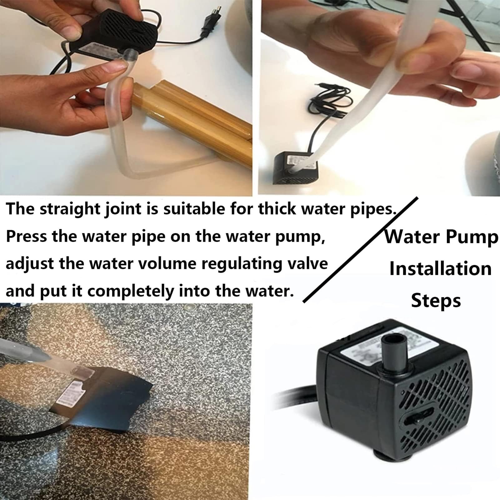Fuente De Bambú Artesanal con Bomba De Agua, Fuente De Agua De Estilo Japonés For Interiores Y Exteriores, Ideal For El Hogar, El Jardín, La Decoración