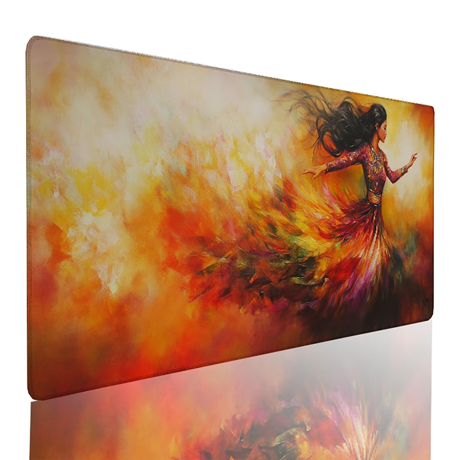 Tapis de souris de bureau haut de gamme JN-7 jaune format géant - 8