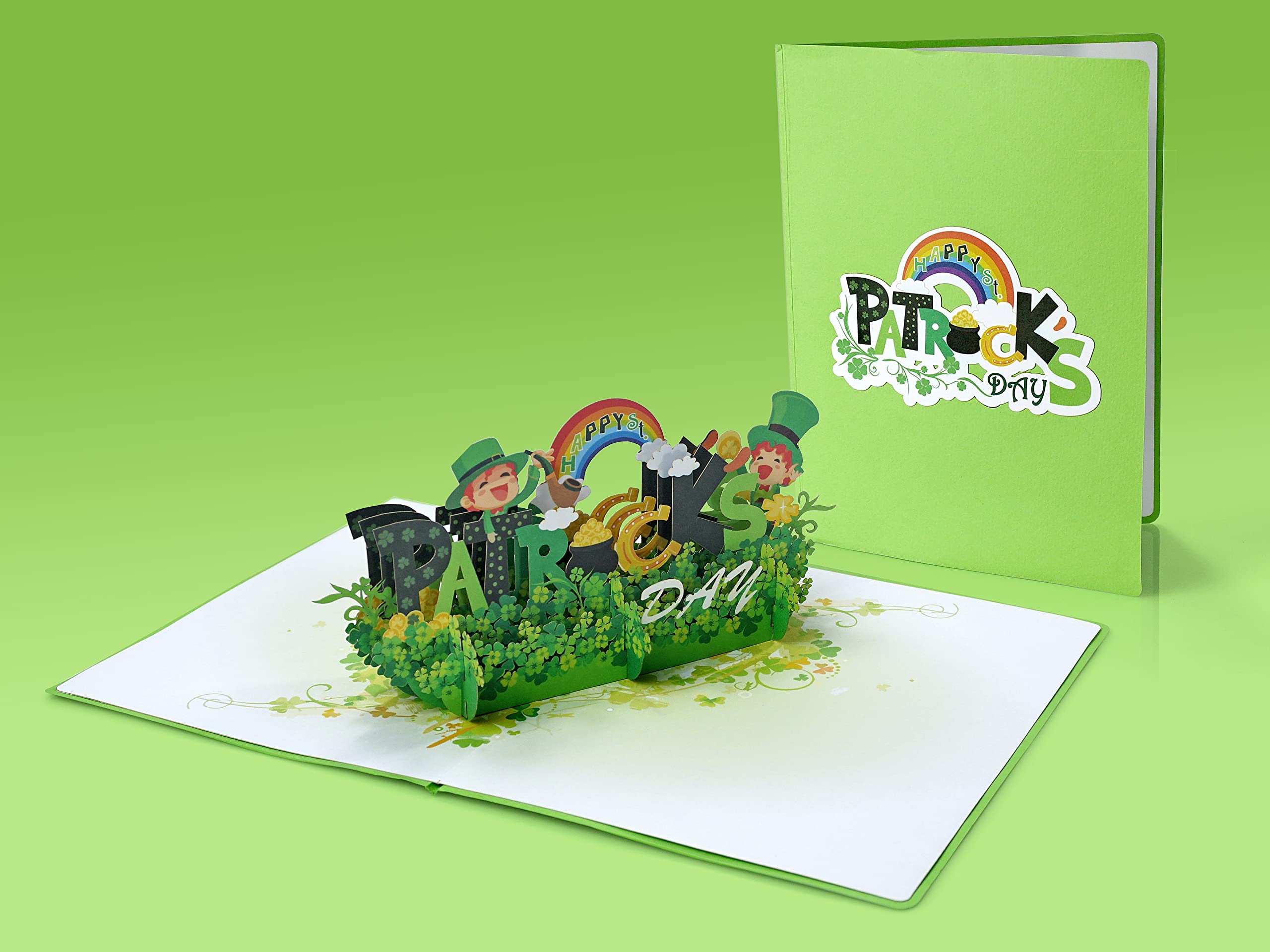 CUTPOPUP Funny Saint Patrick's Day Pop Up Card, St Patricks Day Cards, 3D, Lucky Clover, St. Patrick's Day - Image 2