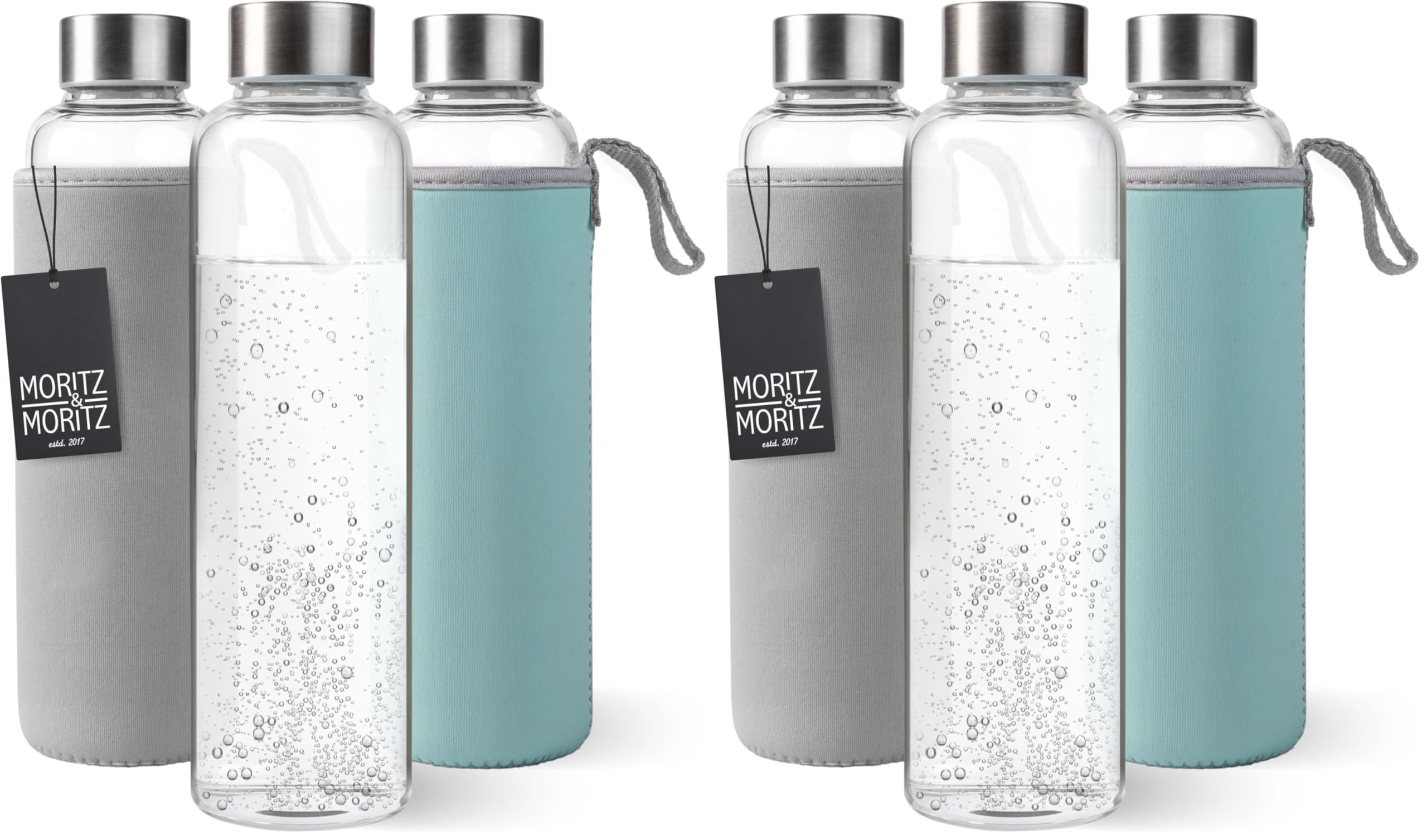 Gourde en verre 500 ml anti-fuite boisson gazeuse sport école Moritz & Moritz
