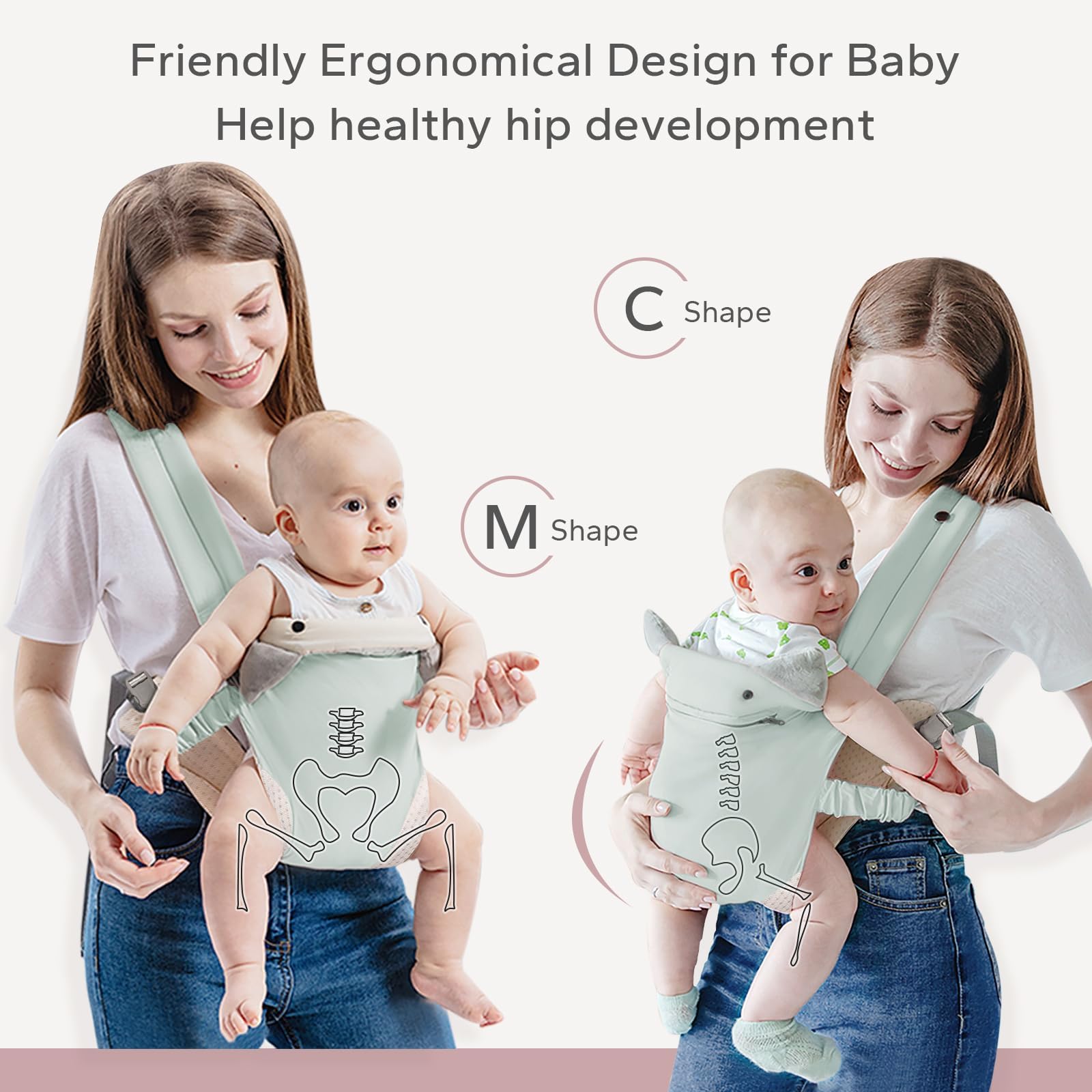 Fascia Porta Bebe,Marsupio Neonato,Per Marsupio Regolabile Porta Bebe Portatile Fascia Neonato Multifunzionale E Portatile,Fascia Per Neonati