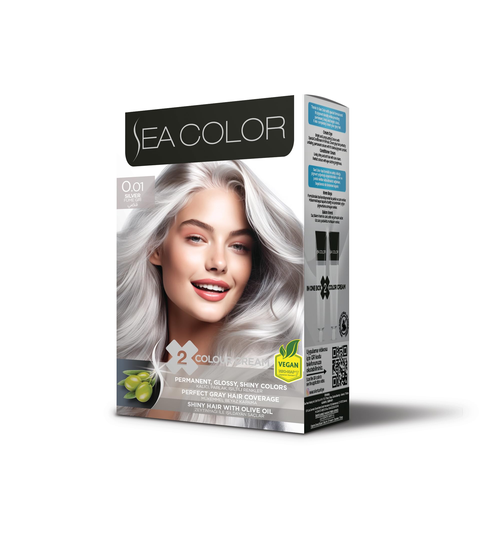 Sea Color Set Saç Boyası 0.01 Füme Gri
