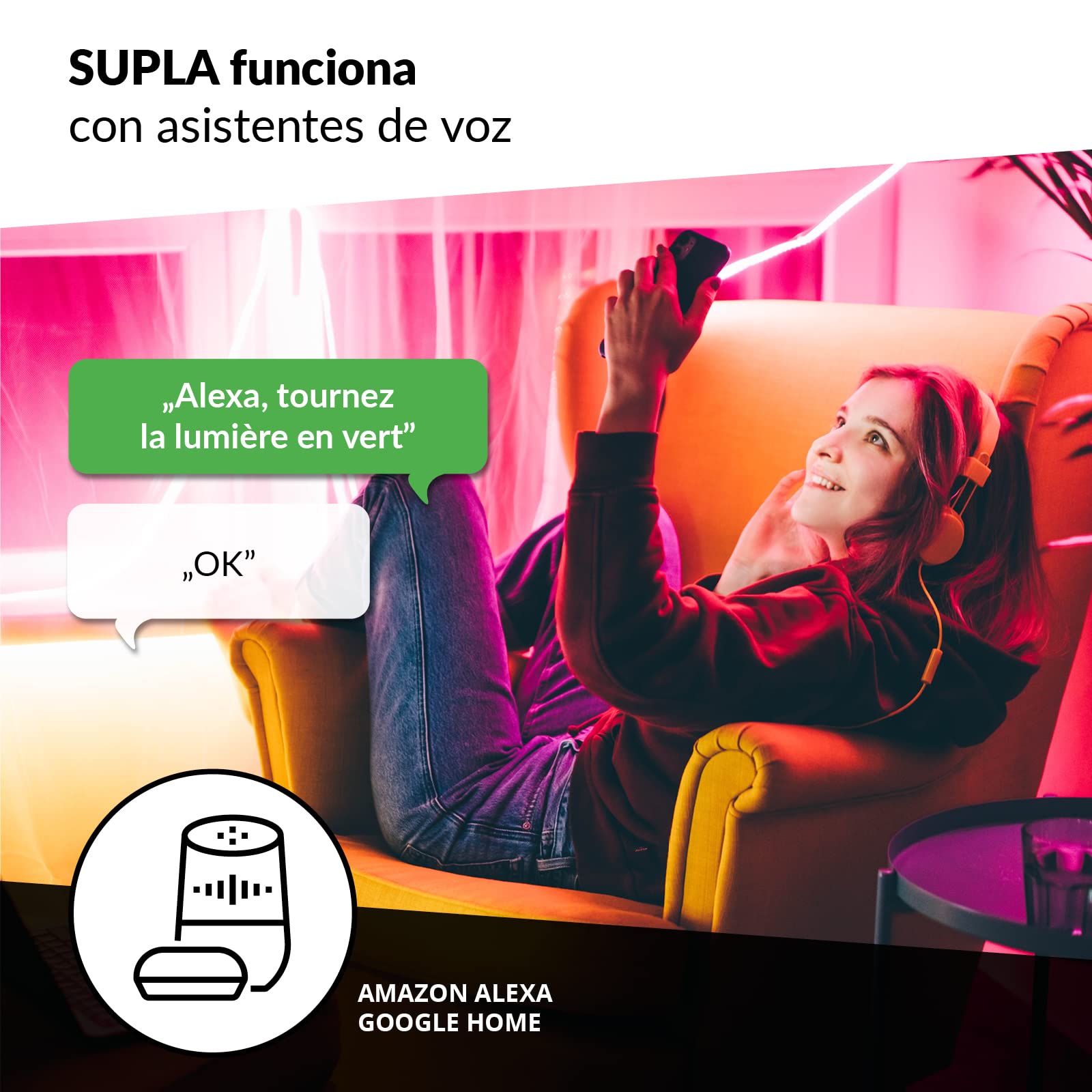 Supla Zamel - Module de contrôle de lampes LED RVB Wi-Fi SLW-01 I contrôle via connecteurs ou application mobile I contrôle d'une seule barre ou d'un groupe d'appareils