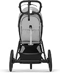 Poussette de jogging Cybex Avi Spin – Légère, roues tout-terrain, guidon réglable, conduite douce, idéale pour les parents actifs, pliage compact, roues amovibles, Gris brumeux avec cadre noir