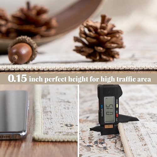 Miniatura 4 de jinchan Alfombra redonda de 4 pies  Alfombra circular vintage para pasillo de 4 pies redonda lavable  Alfombra fina con estampado floral