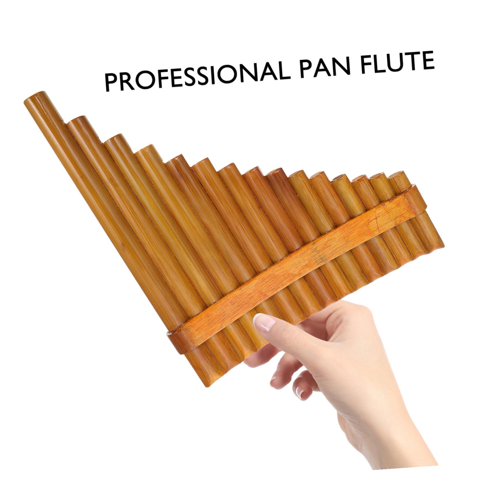 Cabilock Strumento Musicale Flauto Di Pan Di Bambù a 15 Tubi Tono G, Set Portatile in Legno Naturale, Per Principianti e Performance Scolastiche, Facile Da Trasportare Ed Esibizioni Professionali