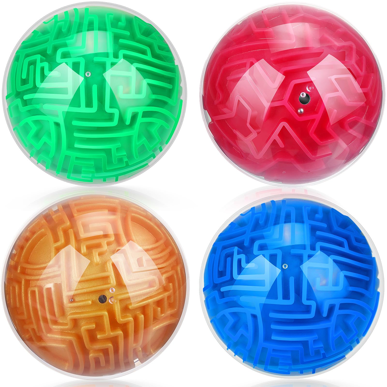 Sumind 4 Pcs 3D Maze Ball Set
