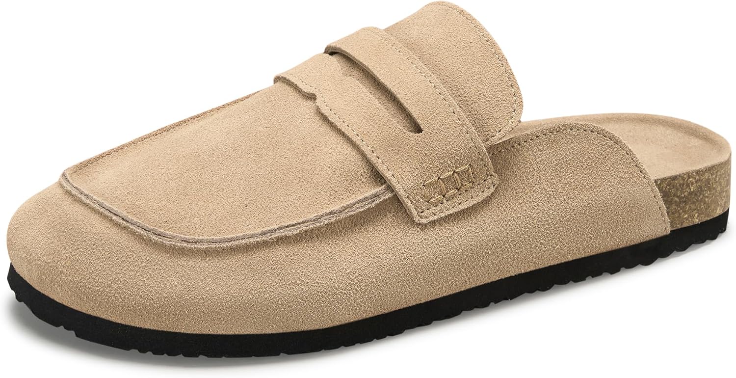 100% Genuine Leather Clogs for Women Non-Slip Platform Mules & Suede Clogs for Wome... - Image 3