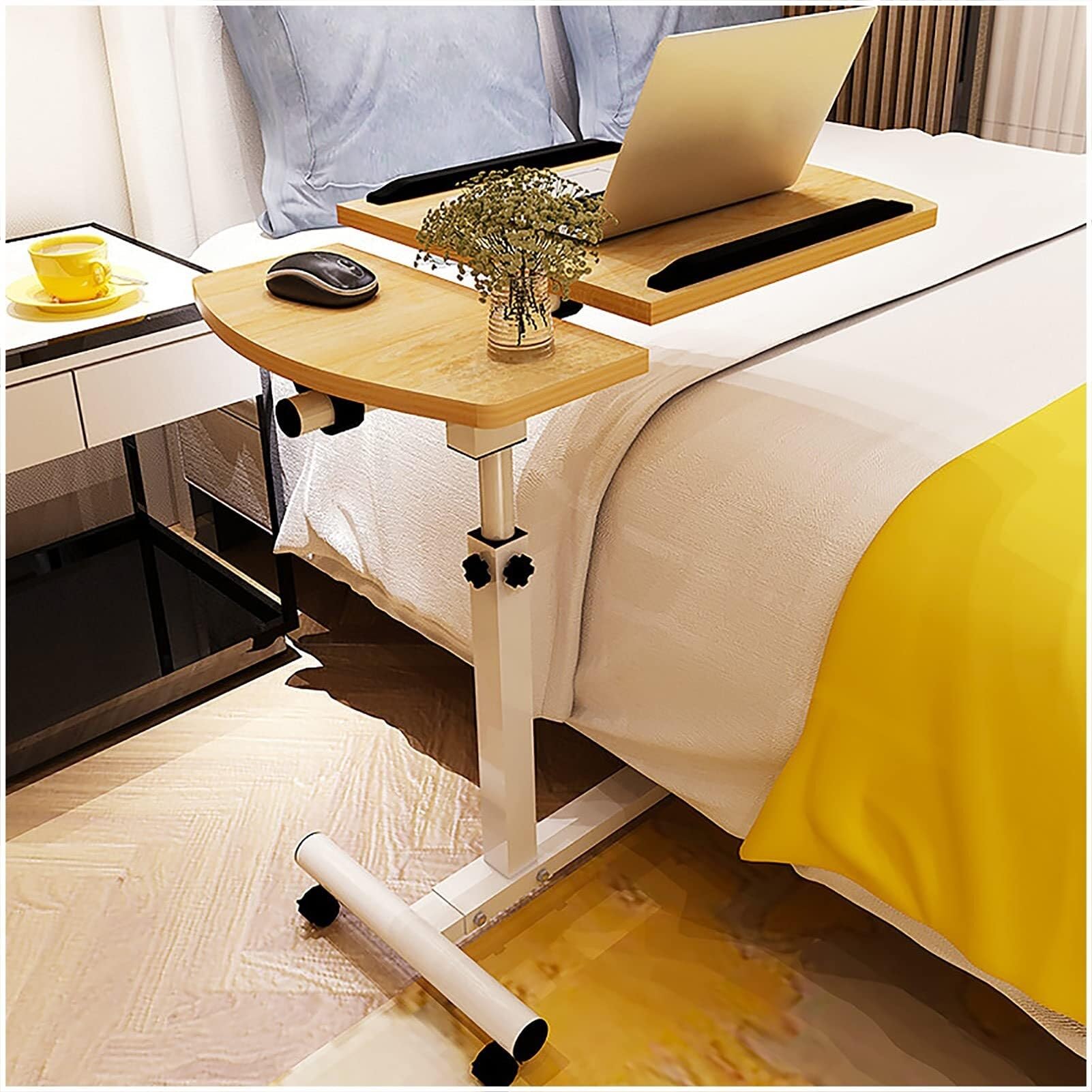 Table d'ordinateur portable réglable lit canapé bureau mobile bois