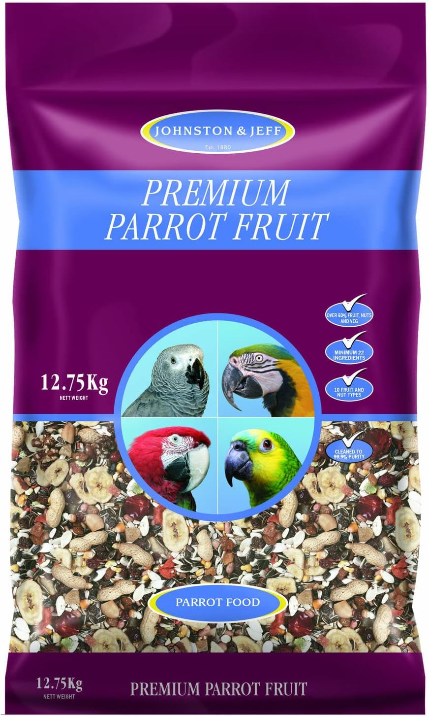 Johnston & Jeff Fruit Premium Parrot Food, 12.75 kg