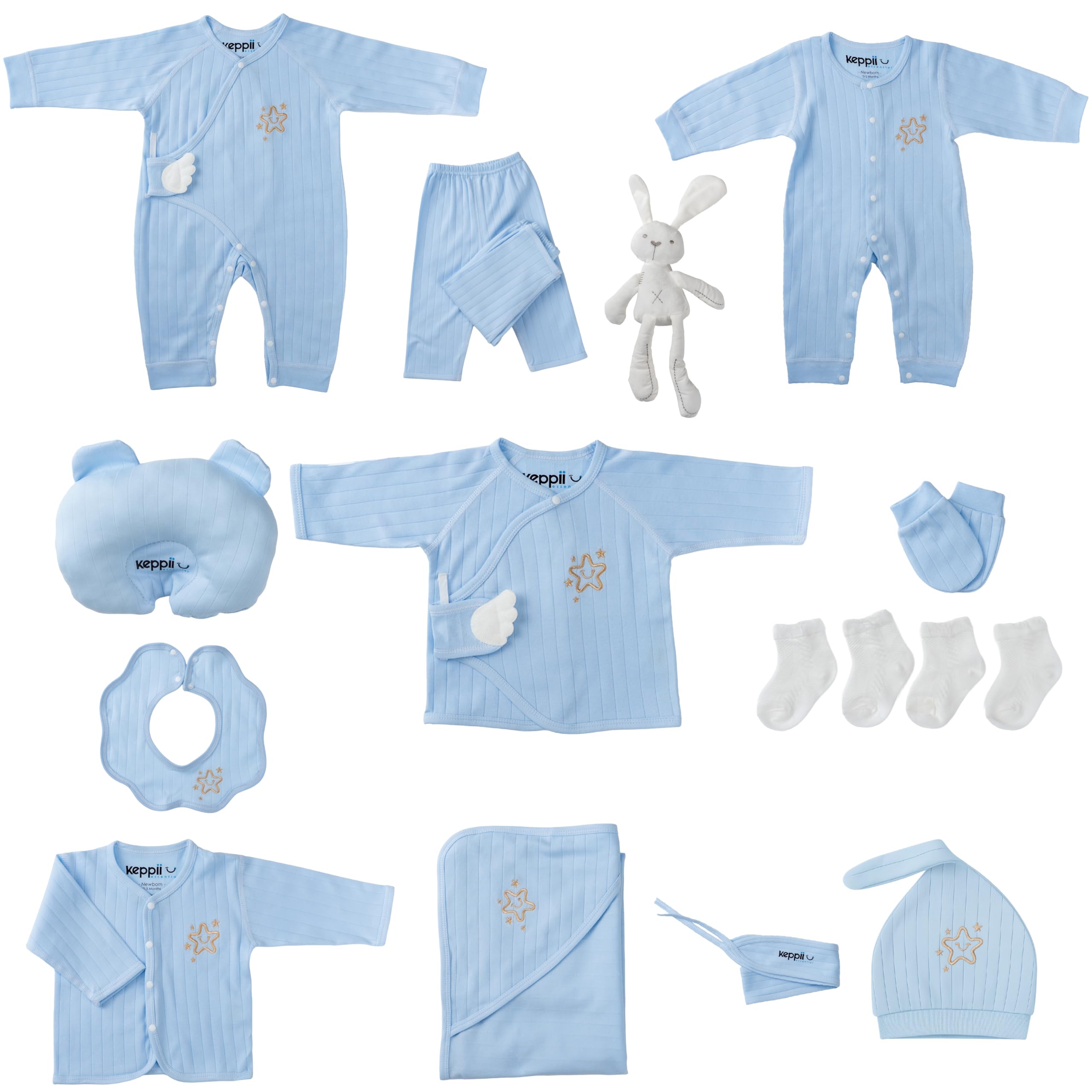 ™ 18-Piece Newborn Layette Gift Set – Premium Clothing & Accessories | Luxury Gift Box | Unisex
