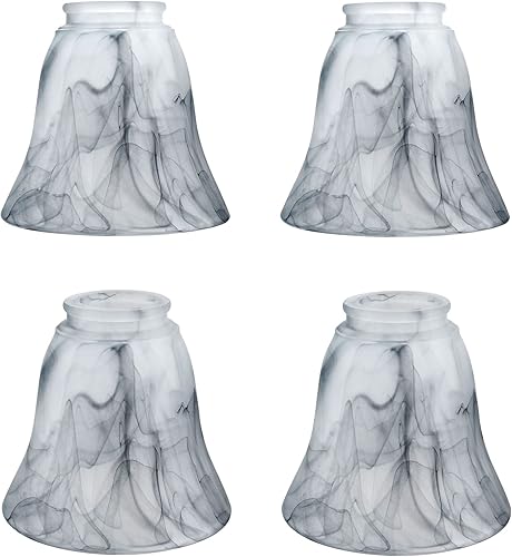 Aspen Creative 23166-4 - Pantalla de cristal de repuesto para ventilador de techo tradicional de alabastro ahumado, 2-1/8 pulgadas, 4-3/4 pulgadas