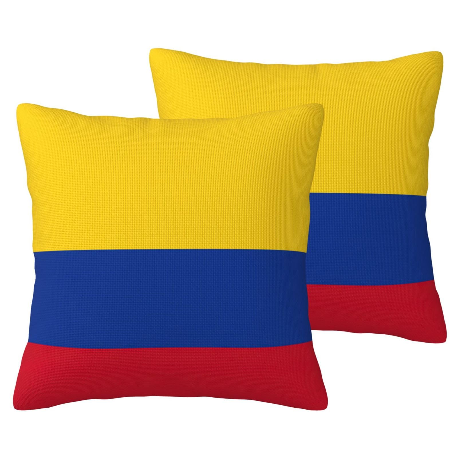 Housse de coussin drapeau Colombie pour égayer votre salon