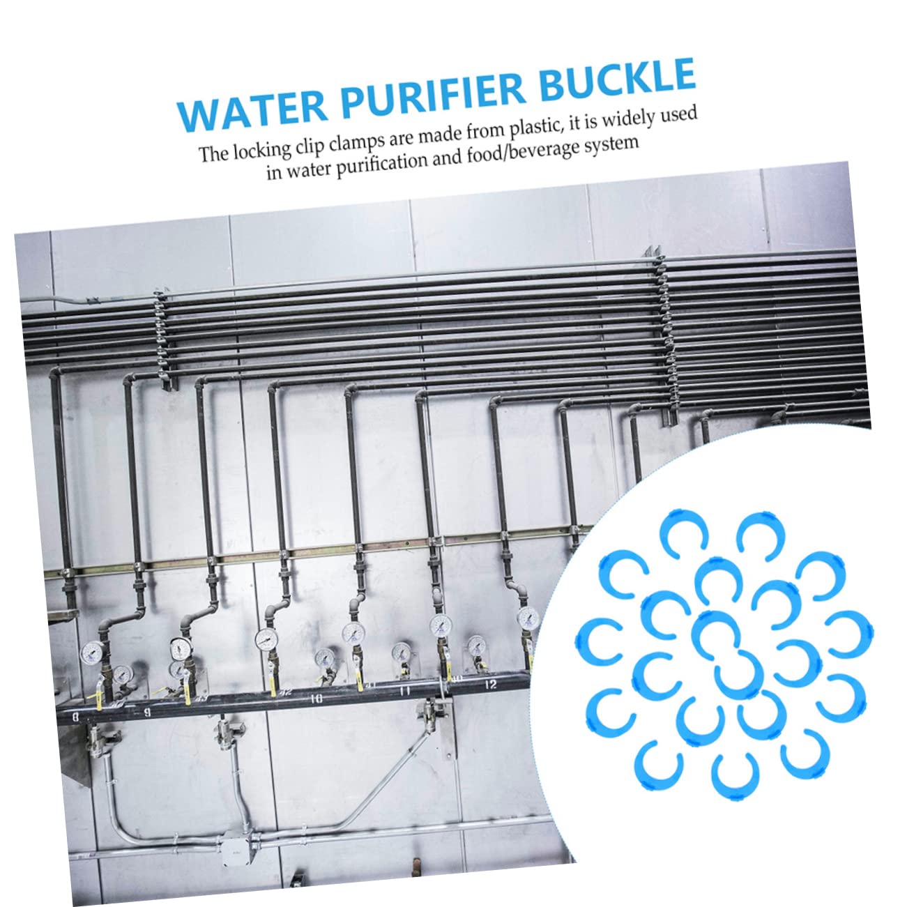 NULYLU Water Filter Locking Clip Set Quick Connector Buckle 1/4 Inch Clamp for Water Filter