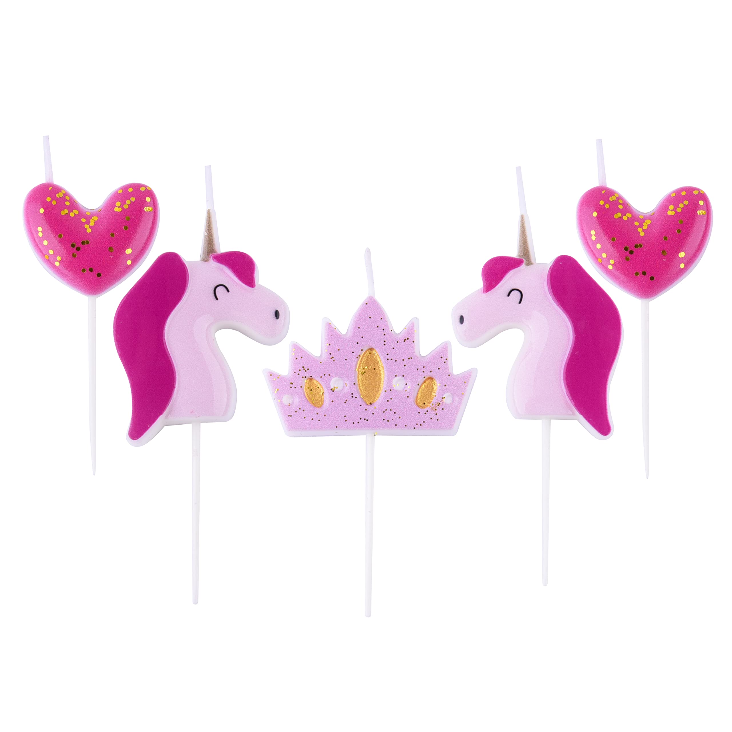 PME Princess Party Pick Candles, Pack of 5