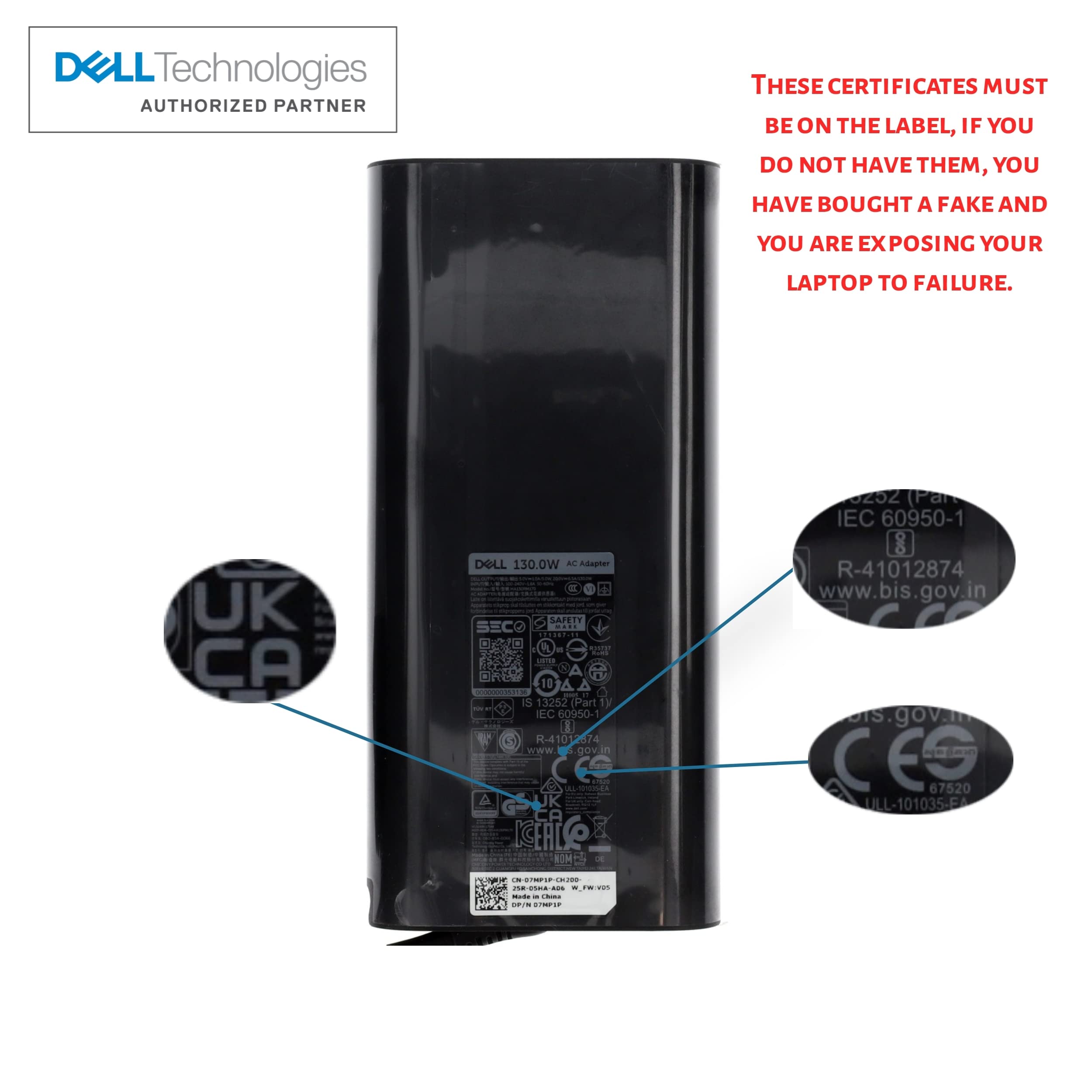 Dell Zasilacz 130W USB-C Typ-C K00F5 M0H25 DA130PM170 HA130PM170 XPS Latitude Precision