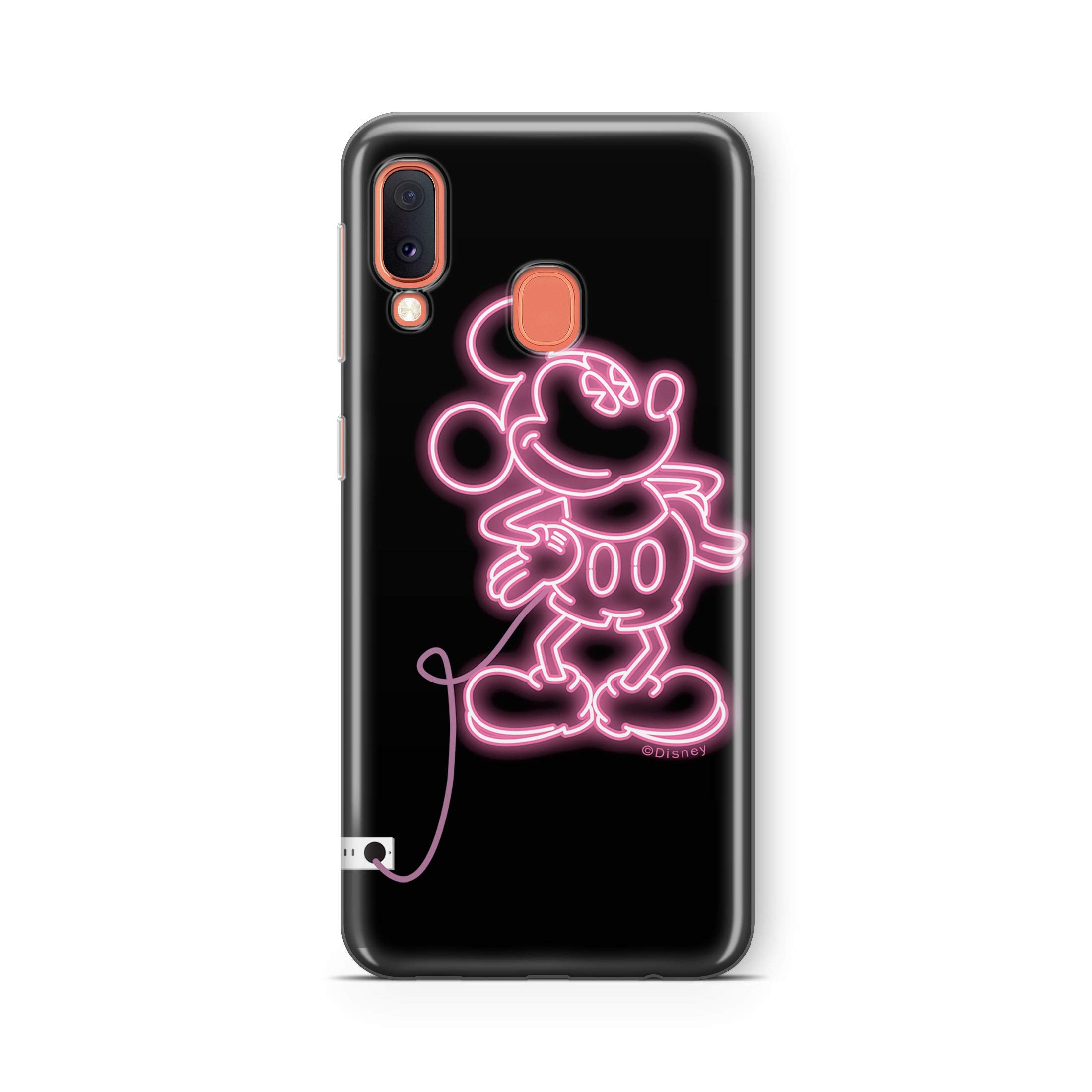 Original Disney Mickey and Minnie TPU Case for Samsung Galaxy A20e, Liquid Silicone Cover, Flexible and Slim, Protective for Screen, Shockproof and Anti-Scratch Phone Case Transparent
