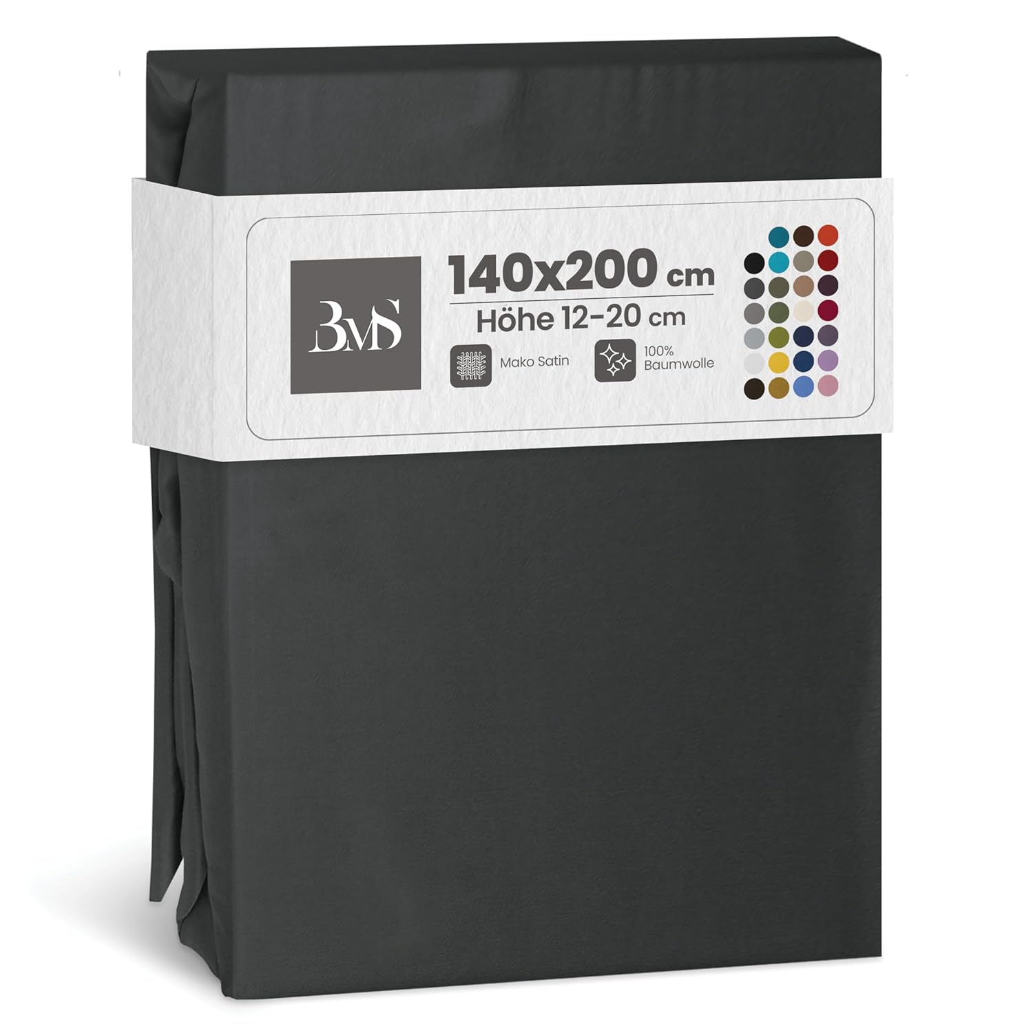 Bed linen with Mako Satin Style Fitted Sheet