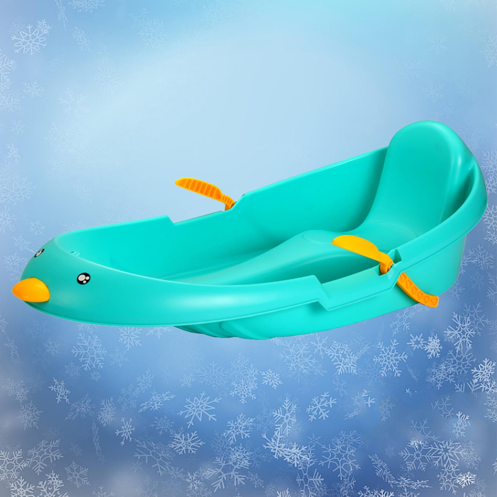 TUOYIBO Happy Children's Sledding, Children's Snowboard Sledge, Adult Sledge with Backrest, Thickened Wear-Resistant Sledge, Winter Snow Sleds