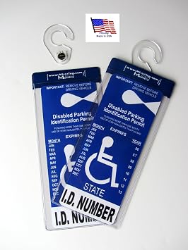 2 MirorTag Silver by JL Safety - Easily Display & Put Away a Handicapped Parking Placard. Strong Hook high Heat Rated. Magnetically snap the Holder On & Off. Post Diameter 1". 2 Included. Made in USA